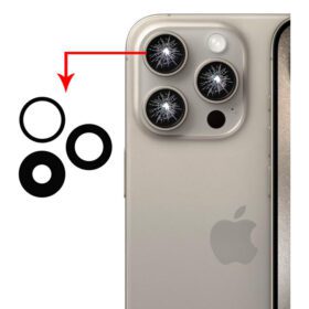 Phone 15-15 Pro-Pro Max Bakre Kamera glas Repair OEM